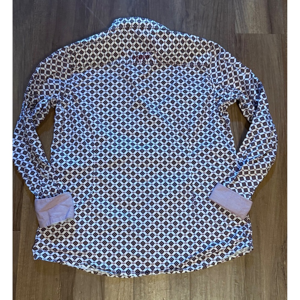 Ariat REAL Fitted Kirby Stretch Western Shirt Womens XL Geometric Diamond Aztec - Picture 5 of 8
